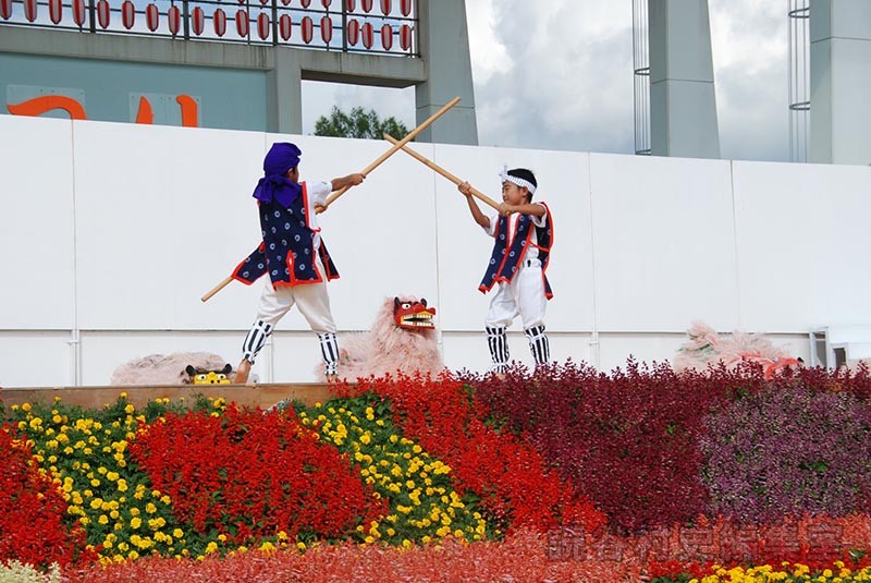 波平棒　波平子ども会（受け継ごう読谷の心）